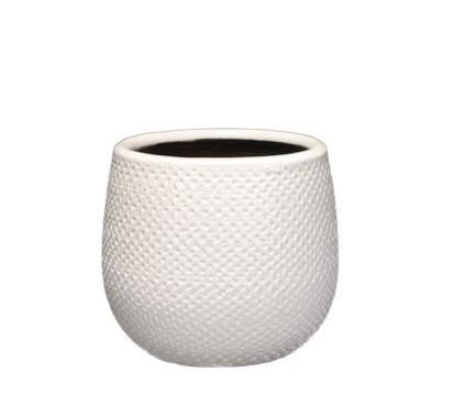 Pot Gabriel round white Ø14cm